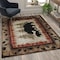 Flash Furniture 5' x 7' Brown Rustic Bear and Cub Olefin Area Rug KP-RGB3940-57-BN-GG - alternate 1